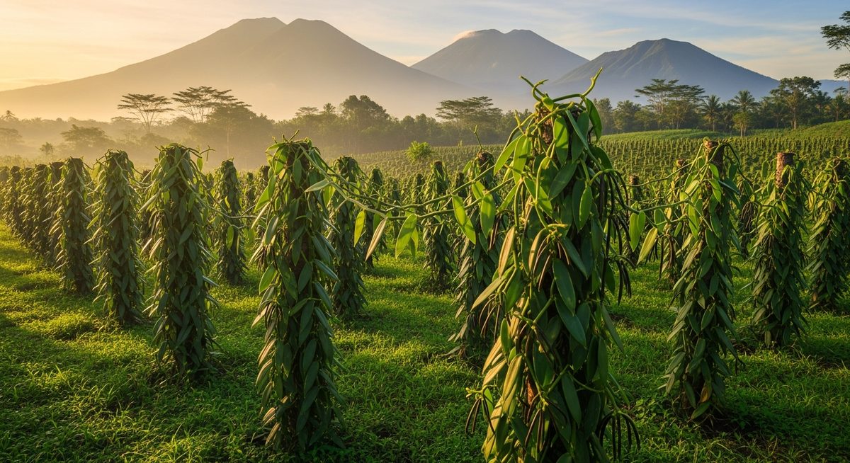 Vanilla Plantation in Bali Indonesia Highlands