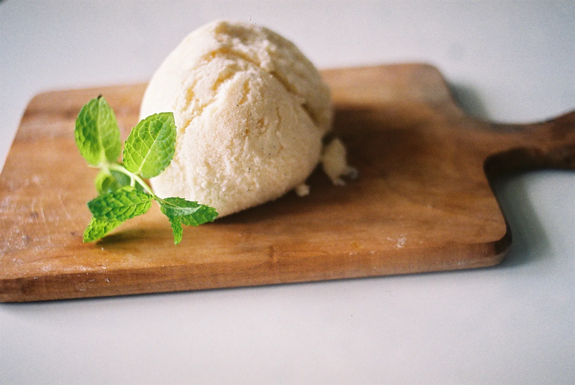 Vanilla bean ice cream with visible seeds